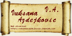 Vuksana Azdejković vizit kartica